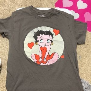 Grey Berry Boop T shirt Size Small